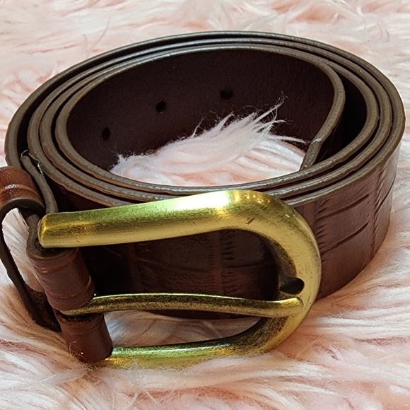 Patricia Nash Vietri Croc Embossed 100% Leather Belt - Picture 5 of 13